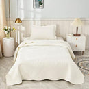 MarCielo 3-Piece 100% Cotton Oversized Bedspread Lightweight Quilt Coverlet Embroidery Farmhouse Bedding Set T0 (Bright White, Twin (68"x86")) by CozyNest Decor