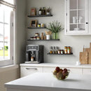 RICHER HOUSE 3 Set Floating Shelves for Wall, Black Wall Mounted Shelves with Lip for Storage, Display Picture Ledge Shelf for Bedroom Bathroom Kitchen Living Room Decor, Modern Grey by CozyNest Decor