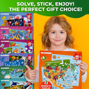 QUOKKA Magnetic Puzzles for Toddlers 4-6 - 2x48 Travel Puzzles Games for Kids Ages 3-5 - USA & World Maps Car Activities Toy for Boys and Girls - United States Learning Magnet for Road Trip by TinyTreasures Baby Boutique