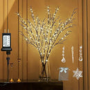 Fudios Lighted Branches Plug in 32IN 200 LED Mantle Winter Decor, Brown Twig Branch Lights for Christmas Holiday Party Indoor Outdoor by CozyNest Decor