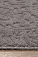 Non-Slip Washable 5x7 Area Rugs for Living Room Bedroom, Ultra Soft Bedside Rug, Indoor Floor Carpet for Kids Girls and Boys, Dorms, Nursery Rooms, Non-Skid Area Rug, Flower Grey, 5' x 7' by TinyTreasures Baby Boutique