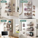 Veken Shower Caddy 6-Pack, No Drilling & Rustproof, Waterproof Adhesive Shelves Rack with Soap Holder, Large Capacity Bathroom Organizers and Storage, Wall-Mounted Kitchen & Home Decor by CozyNest Decor