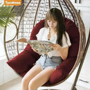 Egg Chair Cushion Replacement, Waterproof Outdoor Hanging Egg Chair Cushion Hammock Swing Chairs Cushions Pads, U-Shaped Thickened Cushions for Hanging Eggs Chairs, 47x33x7 Inches (Red) by GreenHaven Gardens