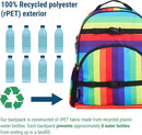 Wildkin ECO rPET 17-inch Large Backpack – Sustainable, Padded, Adjustable – Rainbow Stripe by TinyTreasures Baby Boutique