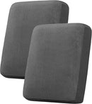 H.VERSAILTEX Velvet Stretch Couch Cushion Cover Plush Cushion Slipcover for Chair Loveseat Sofa Cushion Furniture Protector Seat Cushion Sofa Cover (2 Piece Medium Sofa Cushion Covers, Grey Striped) by CozyNest Decor