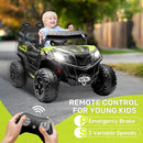 ANPABO 24V 4WD Ride on Car Truck w/Remote Control, 2WD/4WD Switchable Kids UTV, 4 Shock Absorbers, 19" Spacious Seat, Soft Start, Music Player, Electric Car for Kids by TinyTreasures Baby Boutique