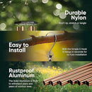 Nature’s Melody Premiere Grande Tunes Wind Chimes – Outdoor Windchime with 6 Tubes Tuned to E Pentatonic Scale, Rustproof Aluminum, Beech Wood & S Hook Hanger for Sympathy, Memorial Gift or Zen Garden by CozyNest Decor