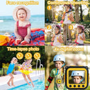PROGRACE Kids Waterproof Camera - 3 4 5 6 7 8 9 10 Year Old Girl Birthday 1080P HD Underwater Video Camera for Kids Pool Toys Toddler Digital Cameras with 32GB Card Yellow by TinyTreasures Baby Boutique