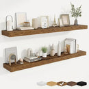fuqing Floating Shelves for Wall, Bathroom Shelf Wall Mounted for Storage, Shelves with Invisible Bracket for Bedroom, Kitchen, Living Room, Farmhouse Small Book Shelf, 55 Inch Set of 2, Rustic Brown by CozyNest Decor