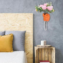 Orange Wall Sculptures, Hand Vases Home Decor, Wall Mount Art Sculpture, Unique Wall Art Statue, Funky Flower Vase Decorations, Modern Eclectic Hanging Decor,Glass Test Tube Vase (Orange) by CozyNest Decor