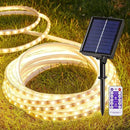 LUHLEE Solar LED Strip Lights Outdoor,Brighter 300 LED 16.4FT Solar String Lights Outdoor with Remote,8 Lighting Modes Auto ON/Off Rope Lights for Outside,Deck,Steps,Christmas Decor Lighting by GreenHaven Gardens