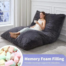 Hobestluk 3 in 1 Bean Bag Chair Giant Bean Bag Chairs Convertible Bean Bag Floor Cushion with Machine Washable Cover, Beanbag Chairs for Adult (Dark Grey) by CozyNest Decor