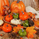 Artmag Pumpkin Decor Set, 25 PCS Fall Artificial Maple Leaves, Harvest Pumpkins, Acorns, Pine Cones and Orange Berry Stems Decorations for Fall Thanksgiving Table Decor by CozyNest Decor