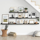 Floating Picture Ledge Shelves for Wall Set of 4, 72 Inch Wall Shelves with Lip Long Large Nursery Book Shelf for Toys Storage Kids Bookshelf Wall Mounted Living Room Bedroom Decor Frames by TinyTreasures Baby Boutique