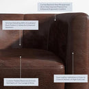 BELLEZE Accent Barrel Chair, Club Tub Sofa Corner Chair with Flared Legs and Cozy Soft Padding for Living Room Bedroom Waiting Room - Caramel by CozyNest Decor