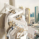 Wall Mounted Clothes Hanger Rack, Clothes Drying Rack,Laundry Drying Rack,Collapsible Clothes Rack Wall Mount, Retractable Drying Rack Clothing,can Fold Upward & Left & Right,White Color by CozyNest Decor