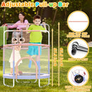 60'' Toddler Trampoline with Safety Enclosure Net, Trampoline for Kids Certified by ASTM USA 2-8 Year Old for Indoor, Lawn Garden by TinyTreasures Baby Boutique