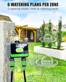 RAINPOINT Bluetooth Water Timer for Garden Hose, Smart Hose Timer 2 Outlet(Not Hub), Wireless Sprinkler Watering Timer with Rain Delay, Automatic Irrigation System for Lawns and Yard by GreenHaven Gardens