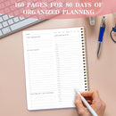 Cute Daily Planner Undated & To Do List Notebook for Work: With Hourly Schedule, 80 days Day on a Page Planner for Life Tasks - Day & Hour Agenda, Organizer Journal For Women or Men by TinyTreasures Baby Boutique