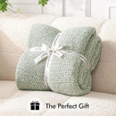 MIULEE Sage Green Super Soft Throw Blanket for Bed, Twin Size Cozy Fluffy Warm Blankets Knit Blankets for Couch, Sofa, Chair, Living Room, Camping, Picnic, 60 x 80 inch by CozyNest Decor