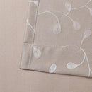 MIUCO Light Filtering Faux Linen Curtains - 95 Inch Long Bedroom & Living Room Drapes, Linen Floral Embroidered Solid Mix & Match, Semi Sheer Grommet Farmhouse Curtains, 2 Panels Set by CozyNest Decor
