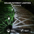 Solar Lights Outdoor Waterproof, Stainless Steel LED Landscape Lighting, Solar Garden Lights Solar Powered, Outdoor Solar Lights for Yard, Pathway, Walkway, Patio , Lawn - 16 Pack ( Cold White ) by CozyNest Decor