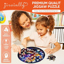 Wooden Puzzles for Adults, Phoenix Puzzle Color Challenge Jigsaw Puzzles 300 Piece, (Royal,16.7in) Thickened Unique Shapes Family Reunion Puzzle, Best Gift for Adults and Kids, Family Game by TinyTreasures Baby Boutique