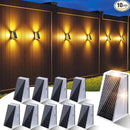 KINKAI Solar Fence Lights - 10 Pack Outdoor Fence Lights Solar Step Light Waterproof with 11 Lighting Modes Outdoor Solar Lights Decor for Wall Stairs Step Garden Backyard Walkway Patio(Warm Light) by GreenHaven Gardens