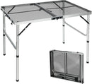 RedSwing Portable Grill Table for Outside, Aluminum Folding Grill Stand Table for Outdoor Camping Picnic BBQ, Lightweight Adjustable Height, 36"x24"x15"/28" Sliver by GreenHaven Gardens