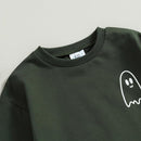 0-4T Toddler Boy Girl Halloween Outfit Fall Clothes Ghost Long Sleeve Sweatshirt Top Pants Baby Halloween Clothes by TinyTreasures Baby Boutique