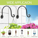 AJART Hanging Plant Hanger Outdoor: Bird Feeder Wall Hooks - 8 Inch Plant Bracket Hook for Hanging Flower Baskets 2 Pieces by GreenHaven Gardens