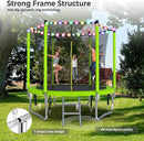 Upgraded 16FT 15FT 14FT 12FT 10FT 8FT Trampoline Outdoor with Basketball Hoop and Net, Capacity for 4-6 Kids and Adults by TinyTreasures Baby Boutique