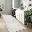 COZYLOOM Runner Rug 2x8 Living Room Washable Rugs Stain Resistant for Bedroom Soft Floor Carpet Non Slip Distressed Geometric Carpet for Dining Room Laundry Room Office, Ivory by TinyTreasures Baby Boutique
