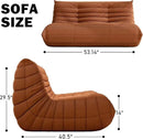 Bean Bag Chair, Loveseat Fireside Chair Bean Bag Sofa Large Bean Bag Chair for Adults, 2 Seater Bean Bag Chairs for Teens with High Density Comfortable Foam, Bean Bag for Living Room, Bedroom (Orange) by CozyNest Decor