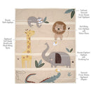 Lambs & Ivy Jungle Story 3-Piece Infant Safari Tan Baby Crib Bedding Set by TinyTreasures Baby Boutique