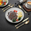 Hammered Gold Silverware Set,20 Piece Modern Flatware Set Service for 4,Mirror Polished Stainless Steel Cutlery Set Utensil Set Tableware Set,Kitchen Knives Forks Spoons Set,Dishwasher Safe by CozyNest Decor