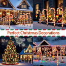 6 Pack Outdoor Christmas Decorations, 21" Solar Candy Cane Christmas Lights with Lantern and 90 Bright LED, Waterproof 8 Modes Outside Xmas Decorations for Outdoor Yard Garden Pathway by GreenHaven Gardens