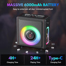 Karaoke Machine, Portable Bluetooth 5.3 Speaker with 2 Wireless Microphones for Adults, PA System with Pitch Correction & Echo Adjustment, Supports TWS/TF Card/USB/AUX/Live for Home Party by TinyTreasures Baby Boutique