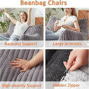 Giant Bean Bag Chairs for Adults with Filling Plush Fluffy Bean Bag Chairs for Teens with Armrests Comfy BeanBag Lazy Couch Sofa Chair for Bedroom Living Room Reading by CozyNest Decor