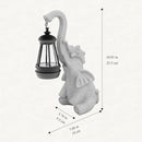 Solar Powered Outdoor Figurine Lights, 10 Inch Waterproof Animal Elephant Statue Light, Suitable for Decorations for Patio, Balcony, Lawn, Courtyard, Etc.(Trunk) by GreenHaven Gardens