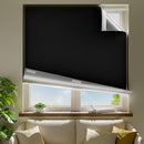 21" W x 48" L 100% Portable Blackout Curtains, Total Darkness No-Drill Black Out Window Cover,Temporary Blackout Shades with Hook & Loop Tape, for Bedroom, Nursery, Dorm, Travel (Black) by TinyTreasures Baby Boutique