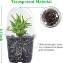 Bonviee 36 Packs 3.5/4/5 Inch Clear Nursery Pots with Humidity Domes, Variety Sizes Seed Starting Pots with Drainage Holes, Transparent Garden Containers for Succulents, Flowers and Cactus-Clear by GreenHaven Gardens