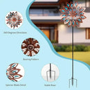Wind Spinners for Outdoor Yard Decor, 360 Degrees Swivel Large Outdoor Metal Wind Spinner, 76" Wind Sculptures Garden Decor for Patio Lawn Yard by GreenHaven Gardens