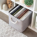 OrganiHaus 11x11 Cube Storage Bins 4 Pack, Foldable Cube Storage Organizer w/ Rope Handles, Collapsible Fabric Bins for Toys, Clothes & Closet Organization, Fabric Square Baskets - Gray by CozyNest Decor