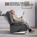 Oversized Swivel Rocker Recliner Chair Set of 2 for Adult, Rock Recliner for Big Man, Extra Wide Manual Recliners, Overstuffed Soft Rocking Sofa Chair,Light Grey by CozyNest Decor