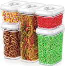 DWËLLZA KITCHEN Airtight Food Storage Containers with Lids - 5 Piece Set - Kitchen Accessories - Pantry Organization and Storage Containers for Food - Clear BPA-Free - Keeps Food Fresh & Dry by CozyNest Decor