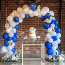 RUBFAC 129pcs Dark Blue Balloons Different Sizes 18 12 10 5 Inch for Garland Arch for Birthday Gender Reveal Baby Shower Graduation Party Decoration by TinyTreasures Baby Boutique