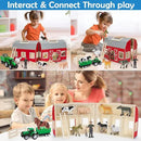 YEEBAY Farm Animals Toys for 3+ Year Old Kids Toddlers Girls Boys, Large Wooden Barn with Animal Play Figures, Farm Playset Educational Learning Toys, Ideal Christmas Birthday Gifts by GreenHaven Gardens