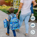 Wildkin ECO rPET 15-inch Kids Backpack – Sustainable, Padded, Adjustable – Trains, Planes & Trucks by TinyTreasures Baby Boutique