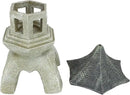 Design Toscano Asian Decor Pagoda Lantern Indoor/Outdoor Statue, Set of 2 Large, Cast Stone Resin, Two Tone Stone Finish by GreenHaven Gardens